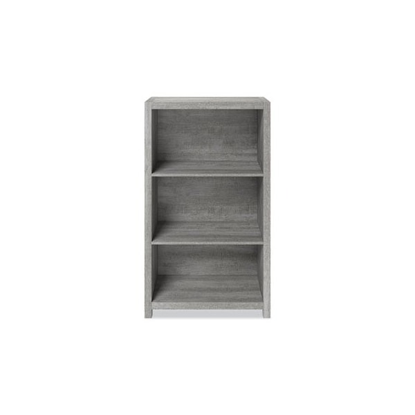 Whalen Furniture Mfg Fallbrook Bookcase, Three-Shelf, 28w x 14d x 48.25h, Smoked Ash/Rustic Warm Gray SPUSFBBKGM - main